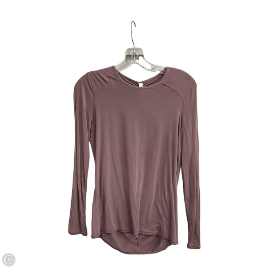 Athletic Top Long Sleeve Collar By Lululemon In Purple, Size: 6
