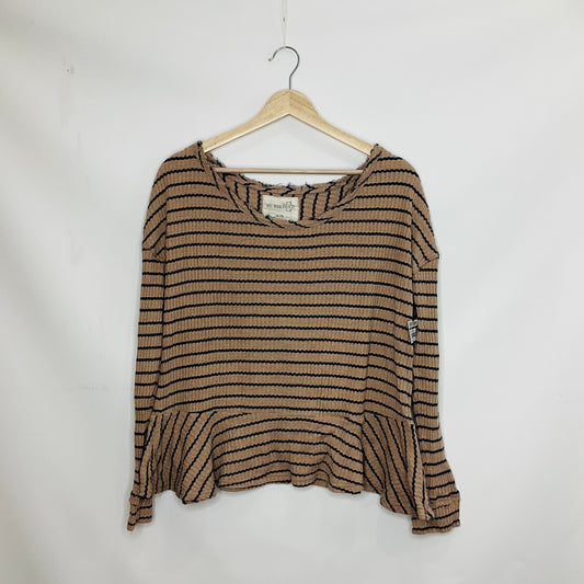 Striped Pattern Top Long Sleeve We The Free, Size M