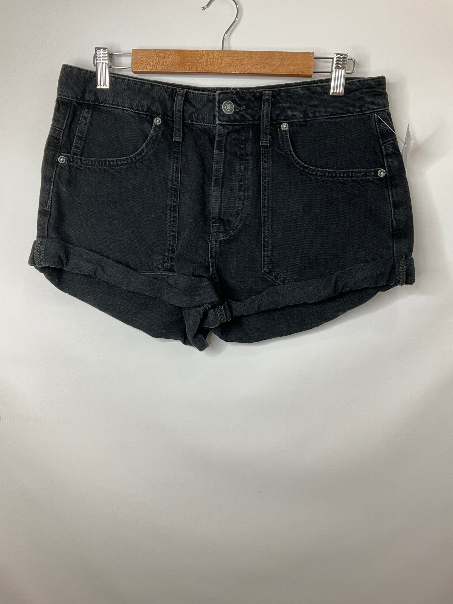 Black Denim Shorts We The Free, Size 8