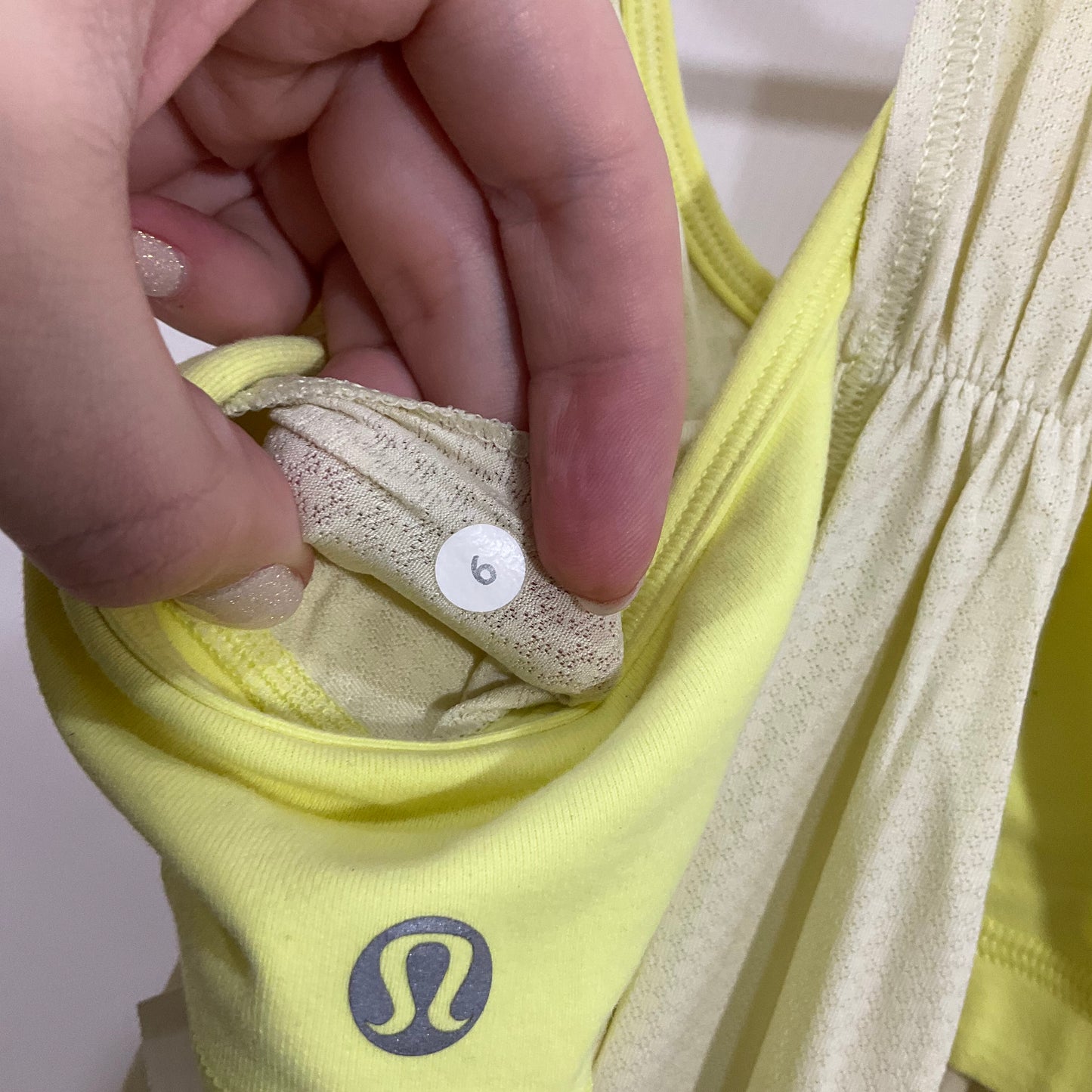 Athletic Tank Top By Lululemon In Yellow, Size: 6