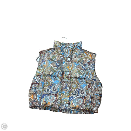Vest Puffer & Quilted By Current Air In Multi-colored, Size: M