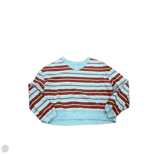 Sweatshirt Crewneck By Free People In Striped Pattern, Size: Xl
