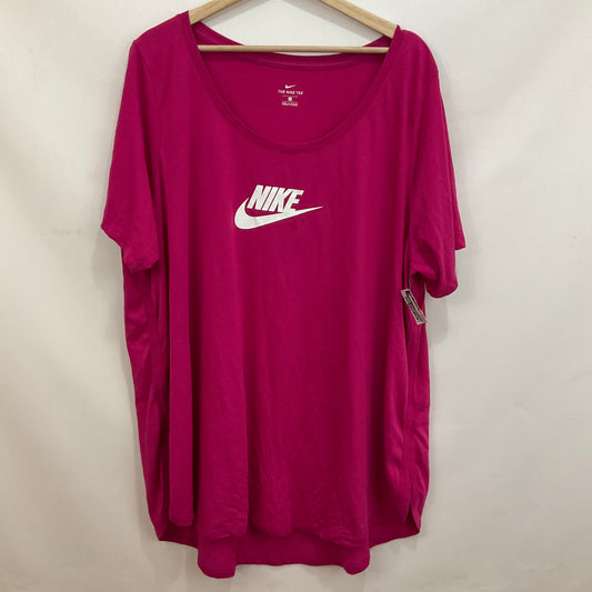 Pink Athletic Top Short Sleeve Nike Apparel, Size 2x