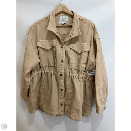 Jacket Denim By Habitual In Tan, Size: M