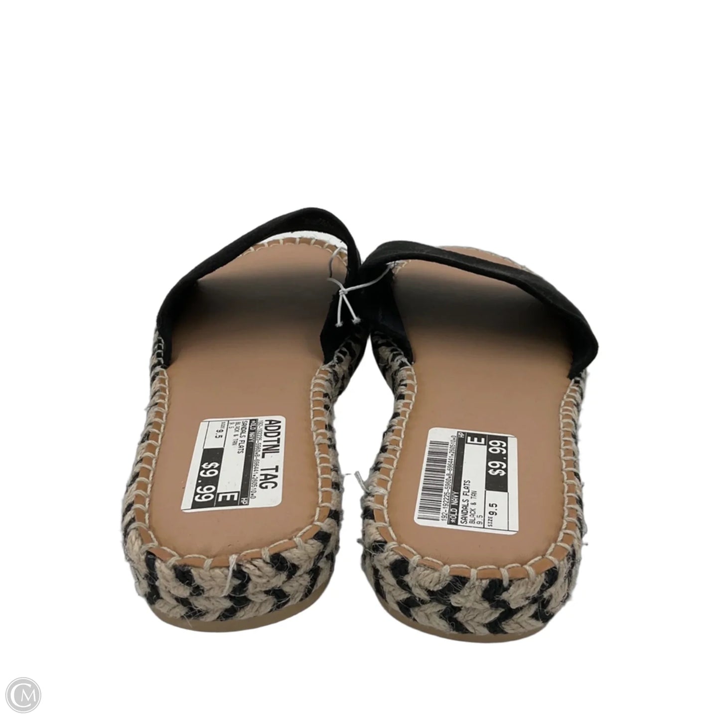 Sandals Flats By Old Navy In Black & Tan, Size: 9.5