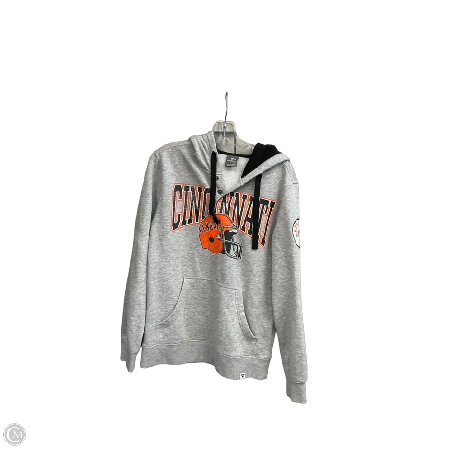 Sweatshirt Hoodie By Fanatics In Grey, Size: S