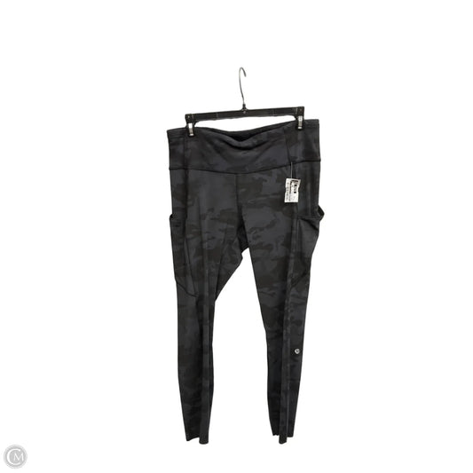 Athletic Leggings By Lululemon In Camouflage Print, Size: 10