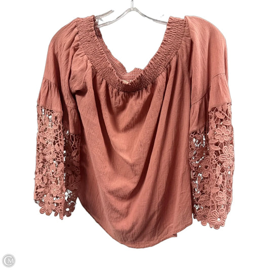 Top Long Sleeve By Listicle In Pink, Size: S