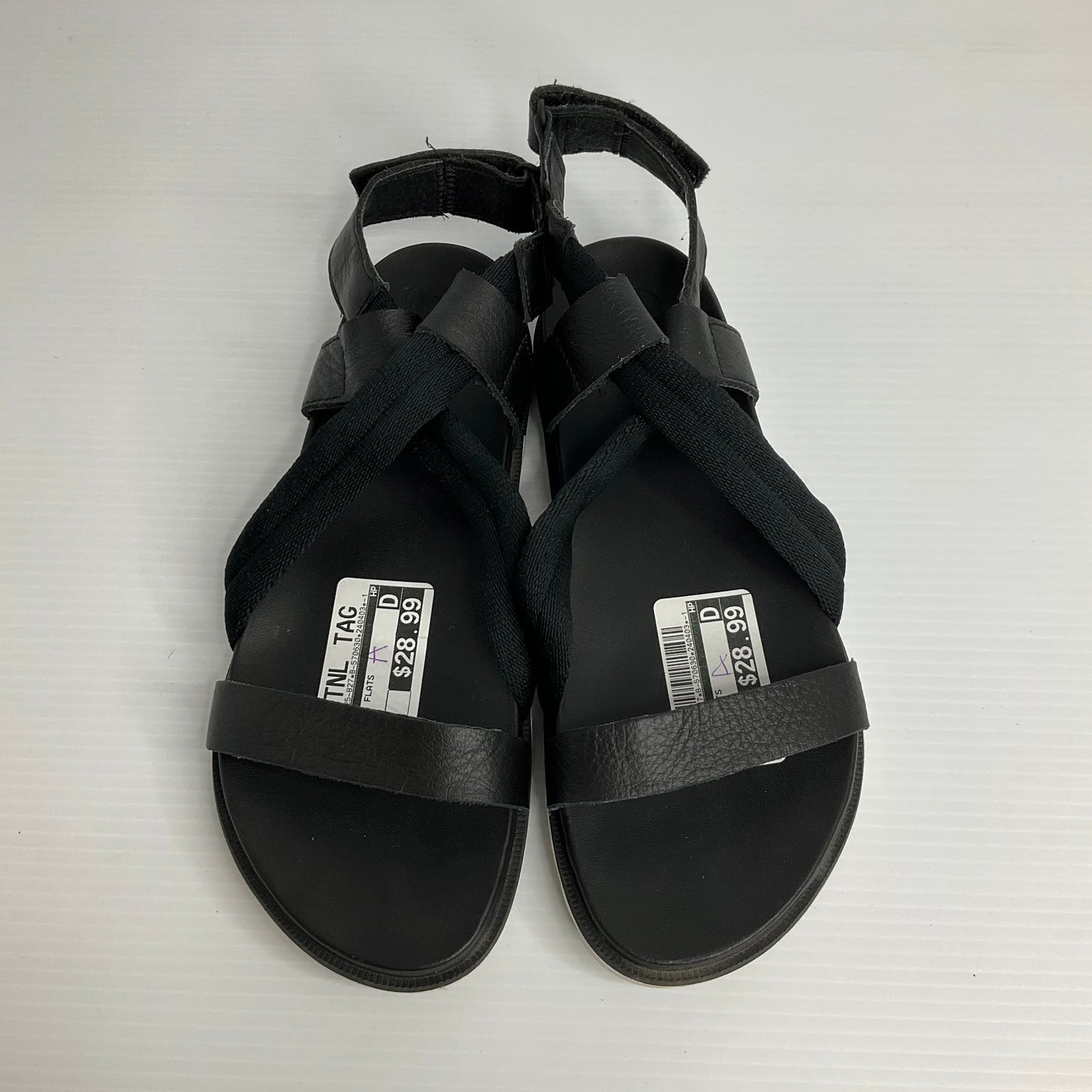 Black Sandals Flats Sorel, Size 7