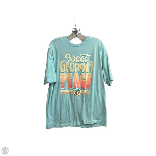 Top Short Sleeve By Clothes Mentor In Blue, Size: 2x
