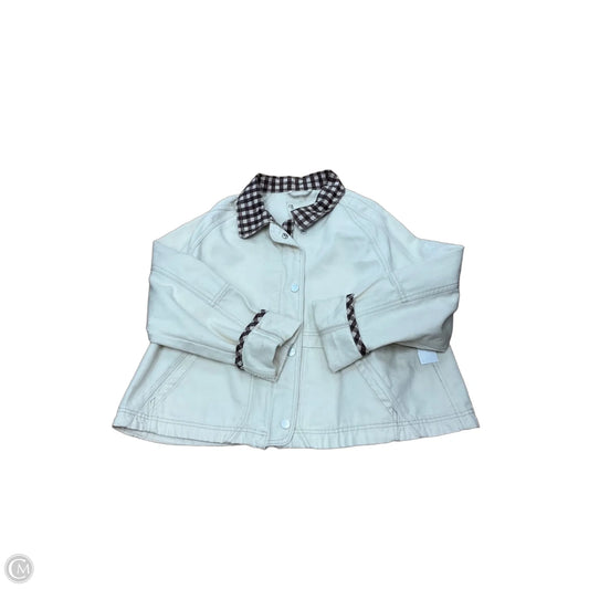 Jacket Denim By Pilcro In Cream & Tan, Size: M