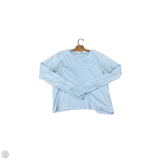 Athletic Top Long Sleeve Crewneck By Lululemon In Blue, Size: 14