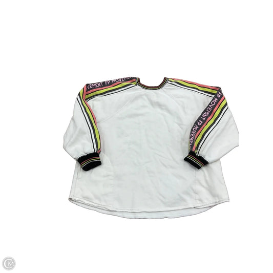 Sweatshirt Crewneck By Free People In White & Yellow, Size: S