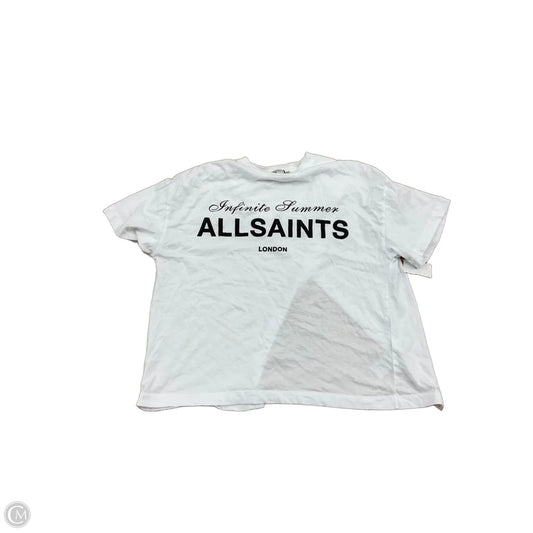 Top Short Sleeve Designer By All Saints In White, Size: Xs