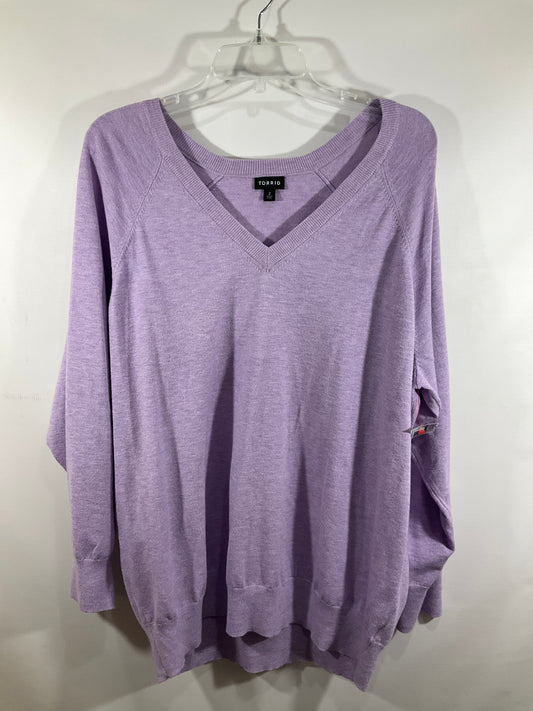 Sweater By Torrid In Purple, Size: 2x