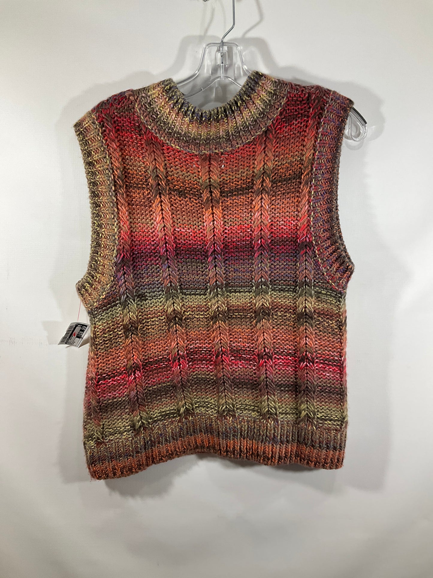 Vest Sweater By Evereve In Multi-colored, Size: M