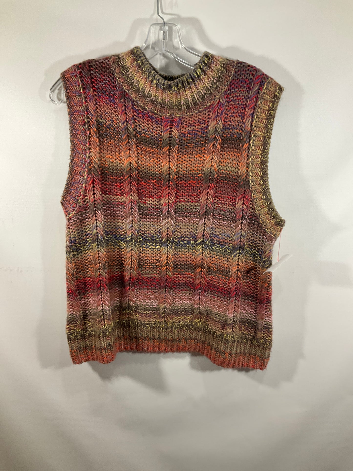 Vest Sweater By Evereve In Multi-colored, Size: M