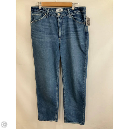 Jeans Straight By Paige In Blue Denim, Size: 12