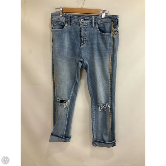 Jeans Boyfriend By Pilcro In Blue Red & White, Size: 10