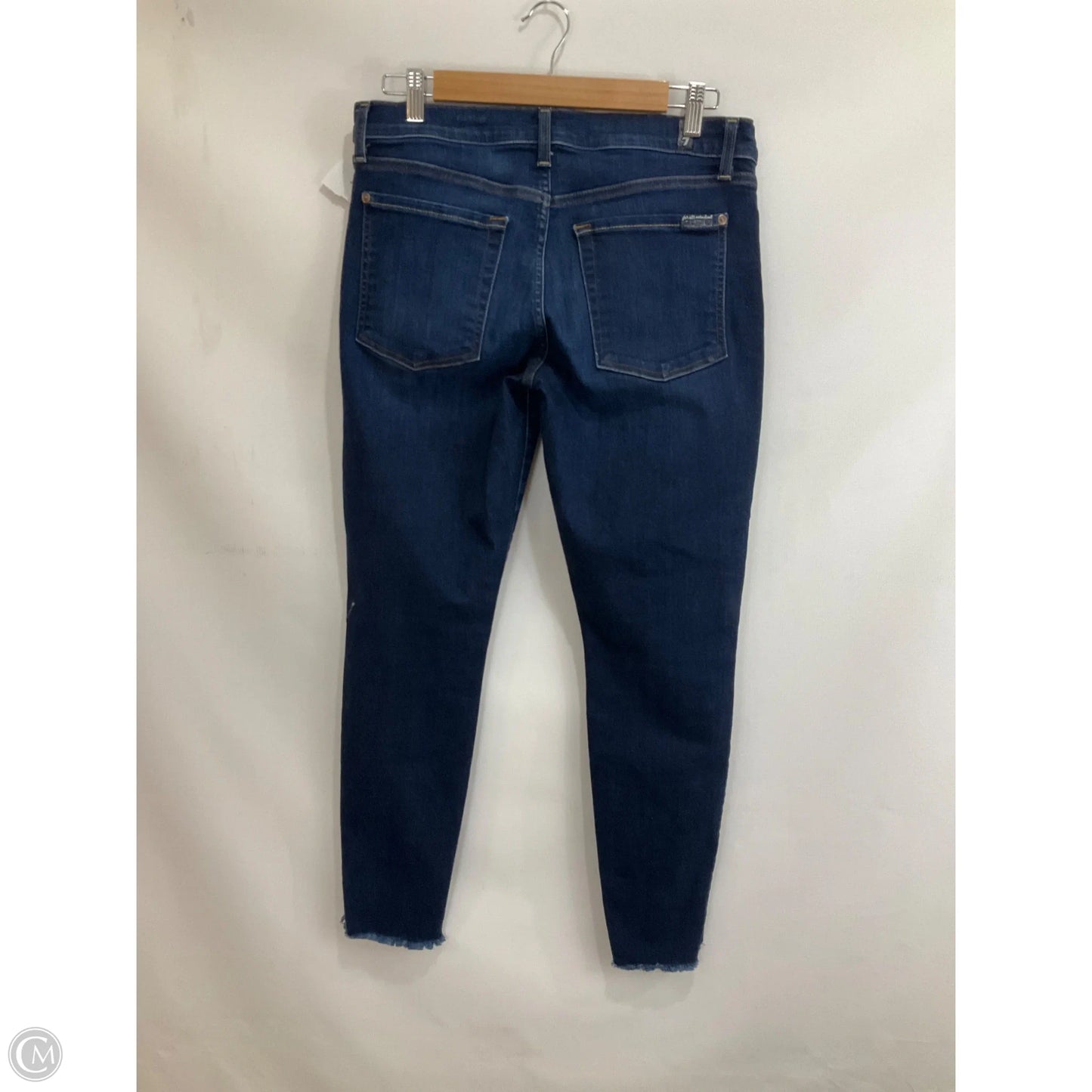 Jeans Skinny By 7 For All Mankind In Blue Denim, Size: 12