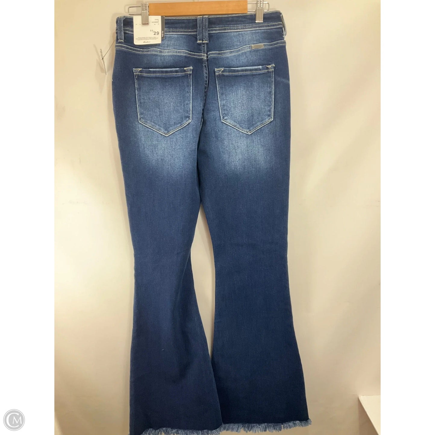 Jeans Flared By Kancan In Blue Denim, Size: 8