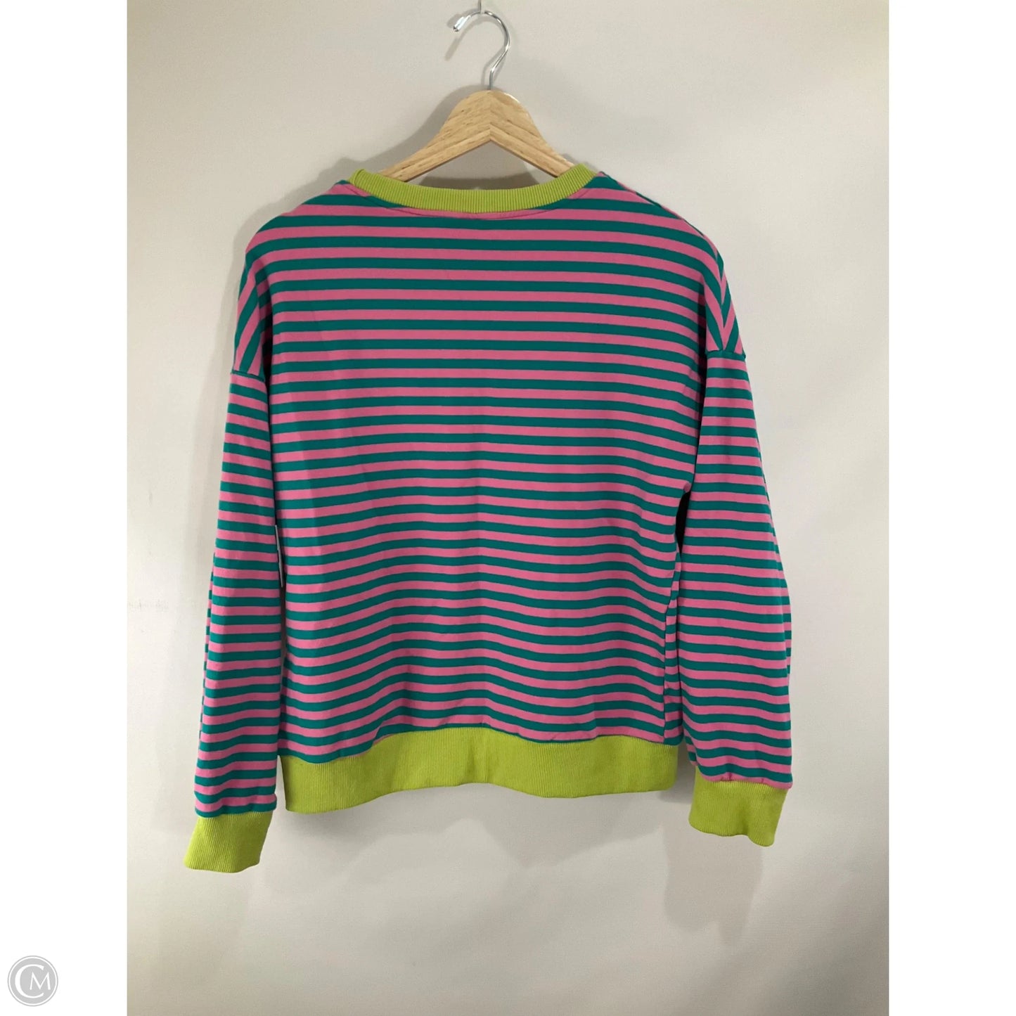 Sweatshirt Crewneck By Cmf In Striped Pattern, Size: M