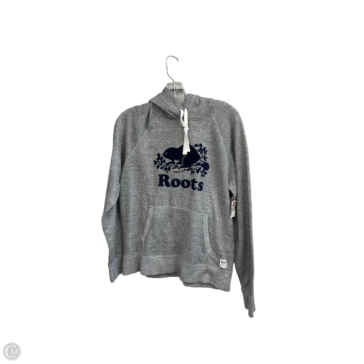 Sweatshirt Hoodie By Roots In Grey, Size: L