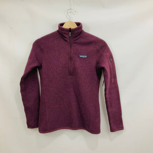 Athletic Top Long Sleeve Collar By Patagonia In Maroon, Size: Xxs