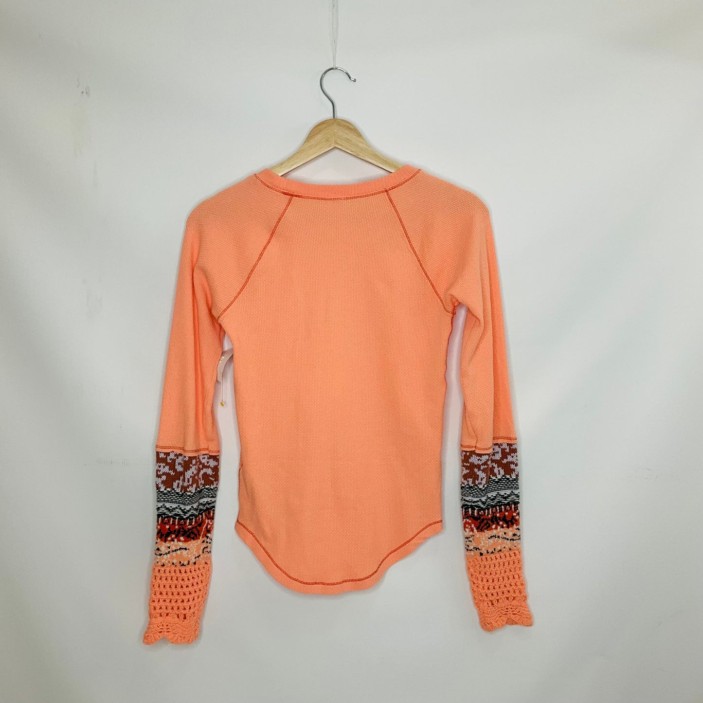 Top Long Sleeve By Free People In Orange, Size: S