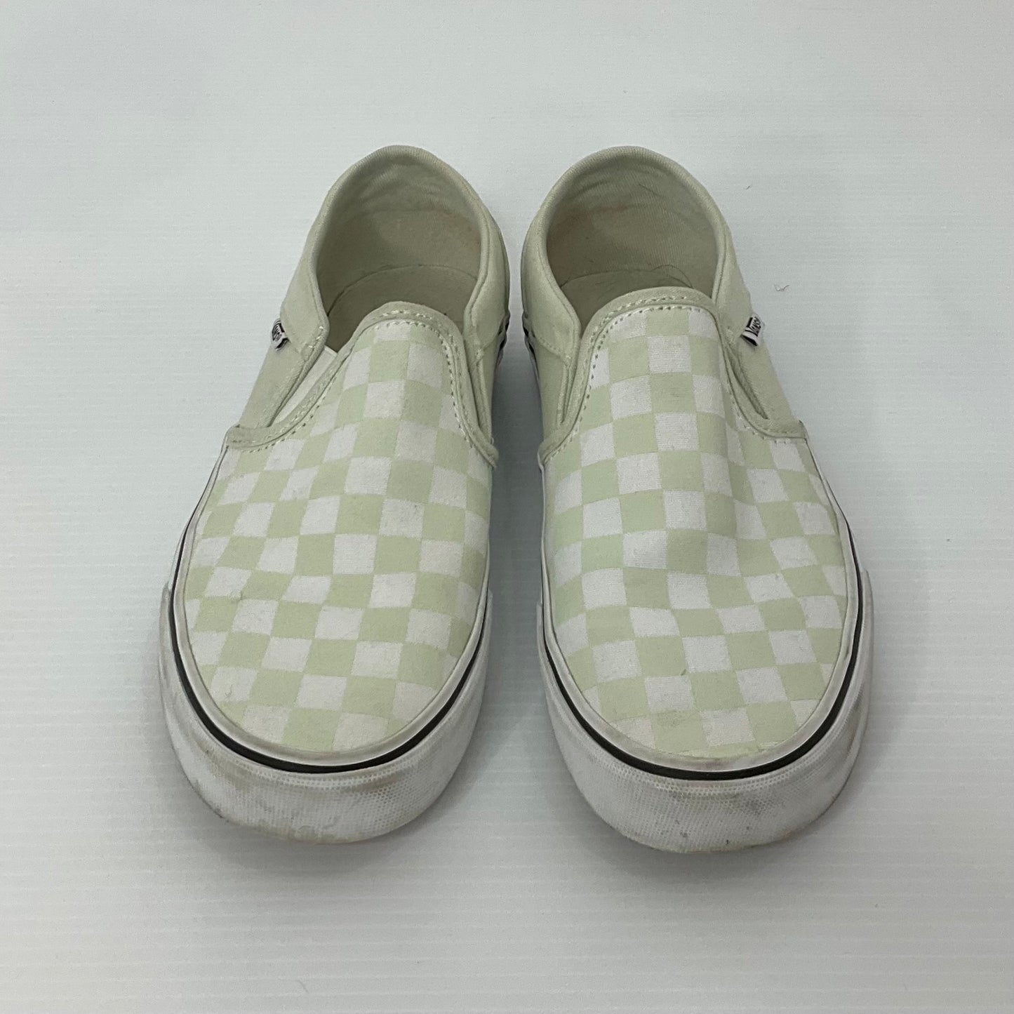 Checkered Pattern Shoes Flats Vans, Size 7