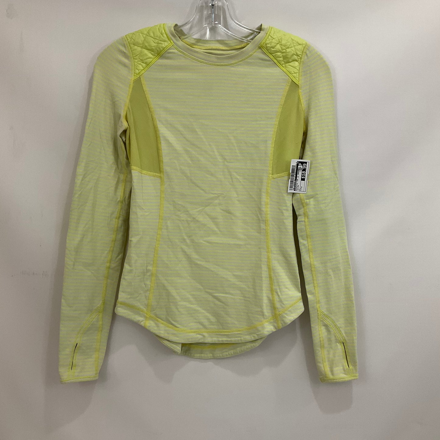 Yellow Athletic Top Long Sleeve Crewneck Lululemon, Size 4