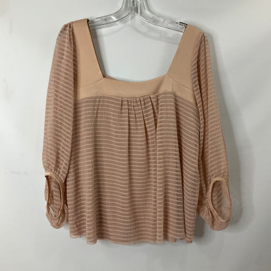 Pink Top Long Sleeve Meadow Rue, Size M