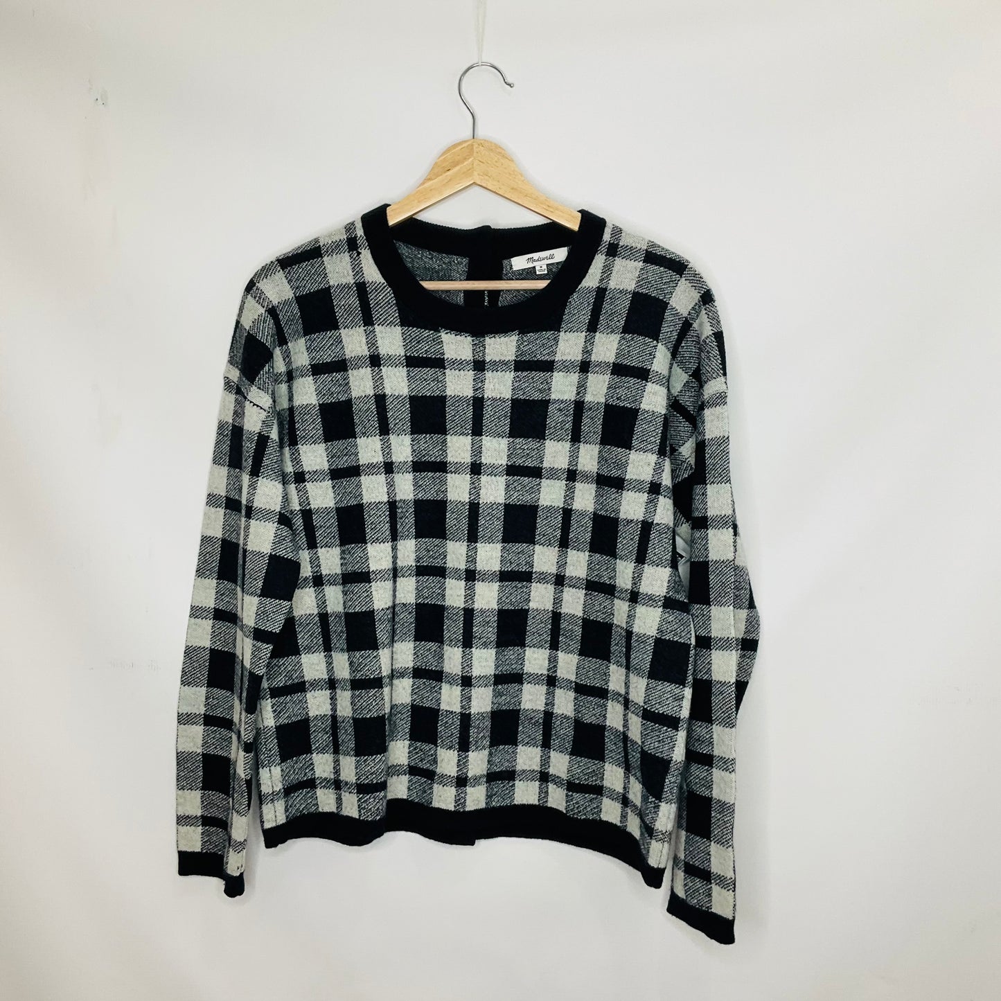 Plaid Pattern Sweater Madewell, Size M