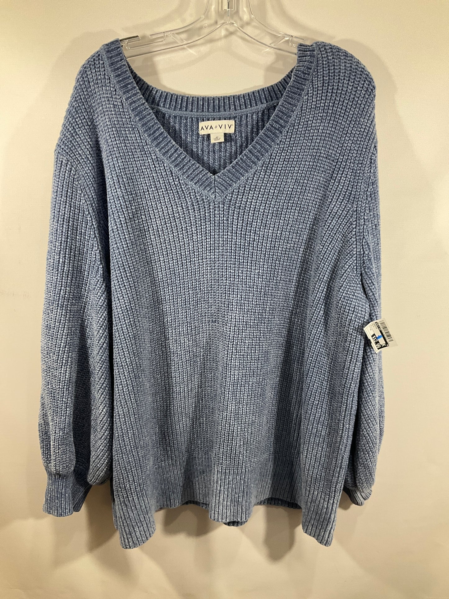 Sweater By Ava & Viv In Blue, Size: 4x