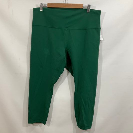 Athletic Leggings By Lululemon In Green, Size: 18