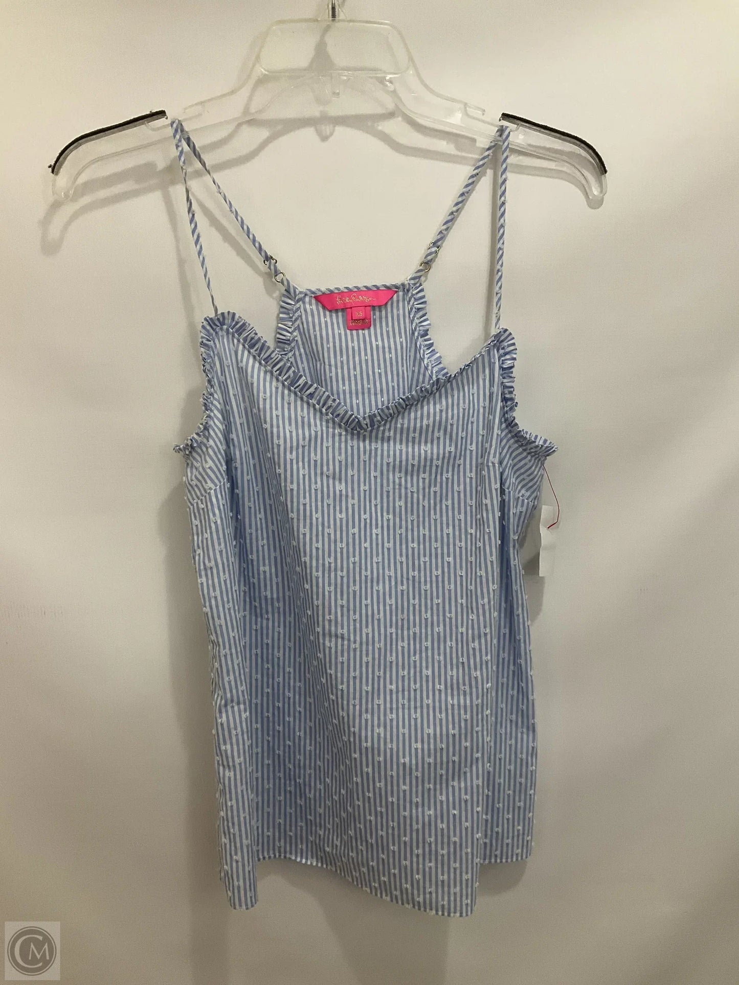 Top Sleeveless By Lilly Pulitzer In Blue & White, Size: Xs