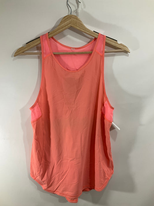 Athletic Tank Top By Lululemon In Orange, Size: 6