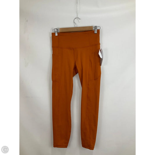 Athletic Leggings By Athleta In Orange, Size: S