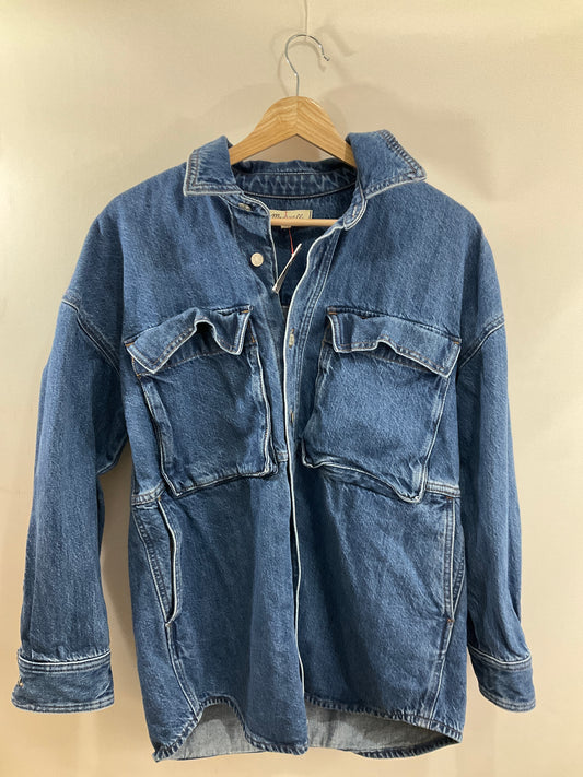 Jacket Denim By Madewell In Blue Denim, Size: S