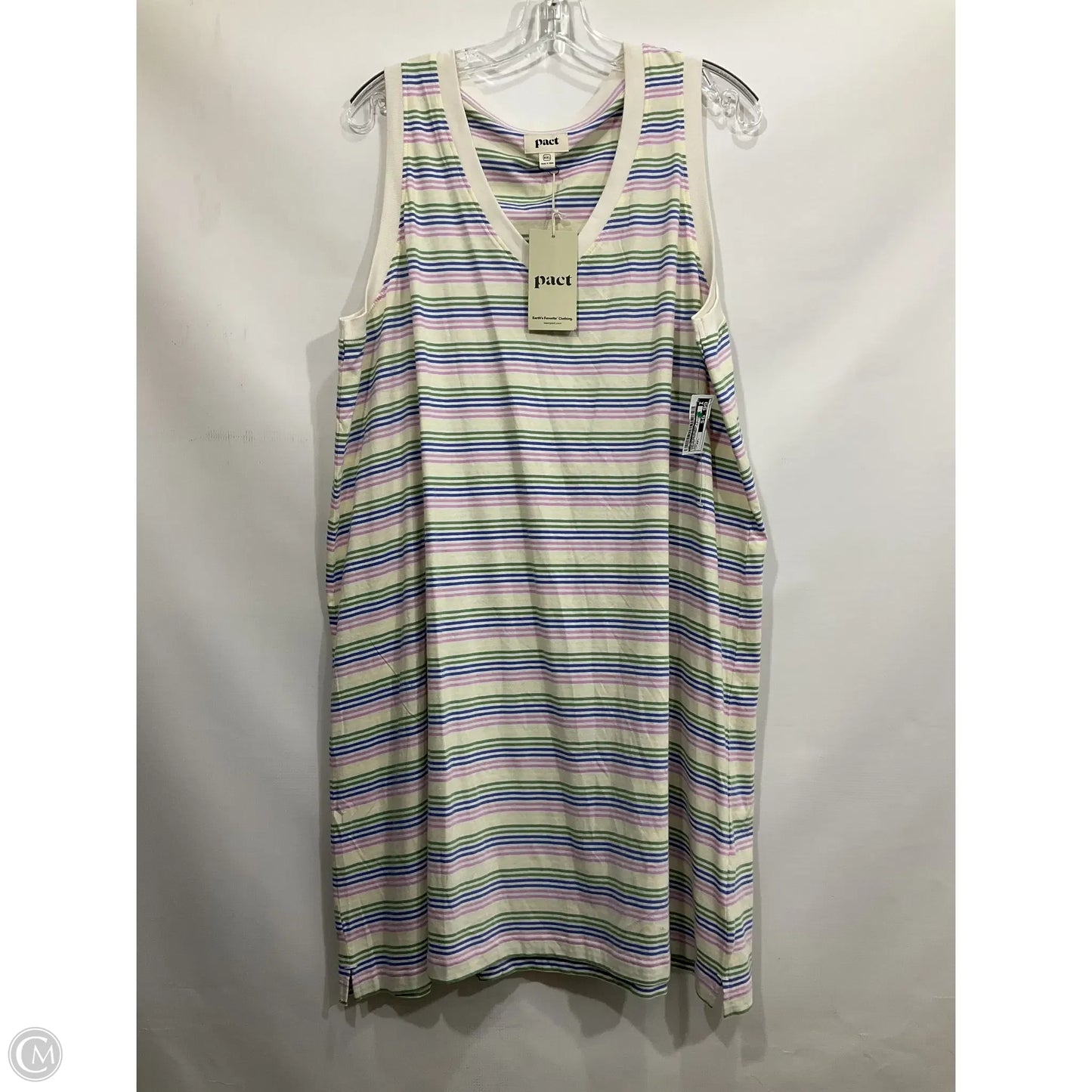 Top Sleeveless By Cmf In Striped Pattern, Size: Xxl