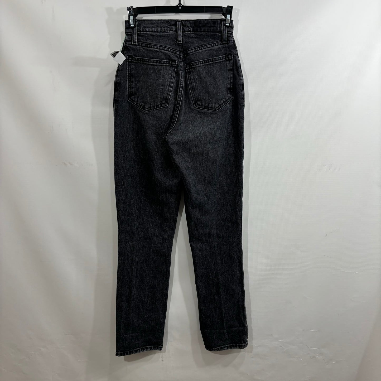 Jeans Straight By Abercrombie And Fitch In Black Denim, Size: 000