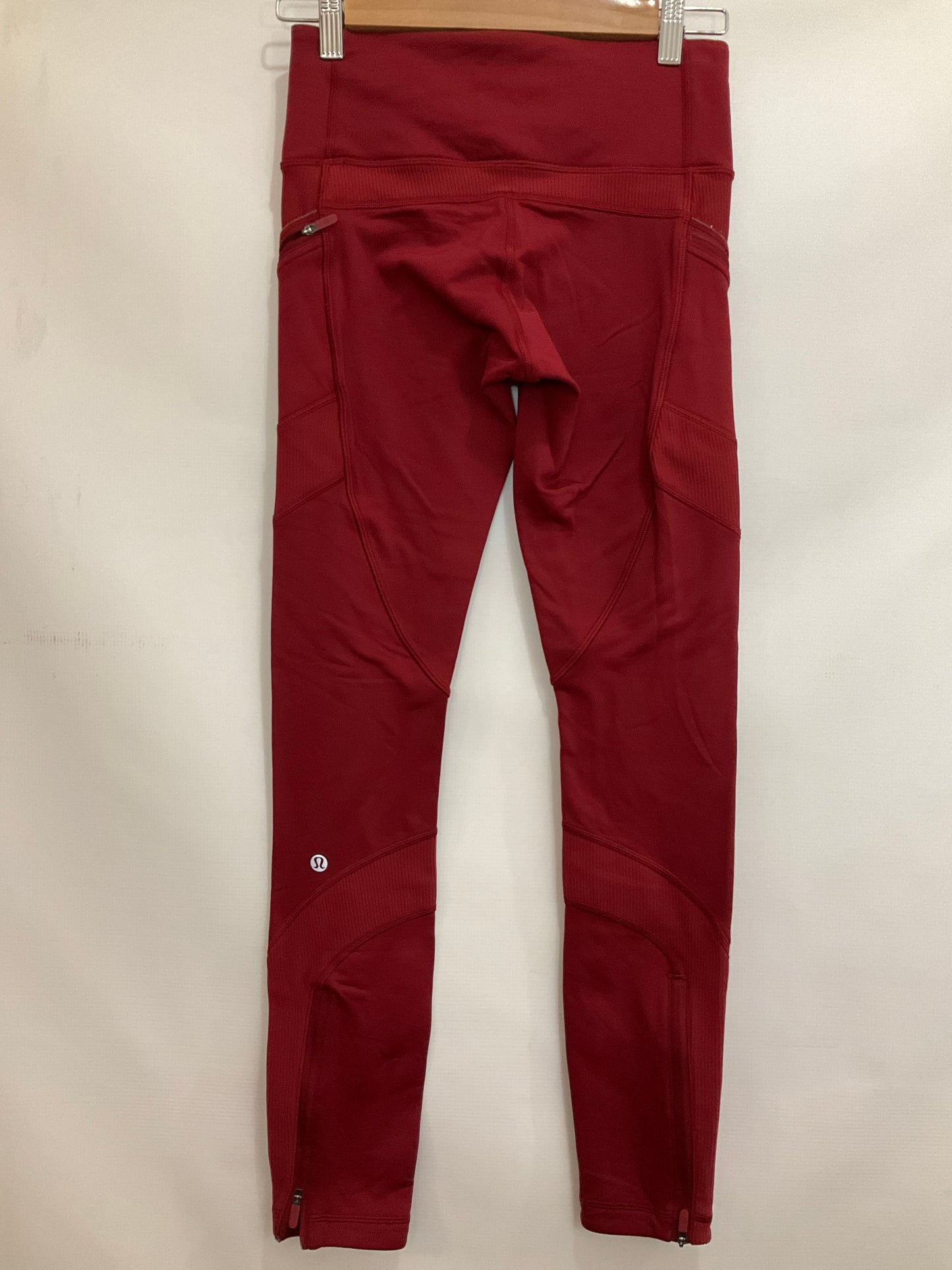 Athletic Leggings By Lululemon In Red, Size: 4