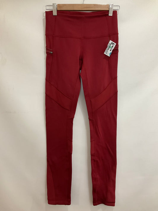 Athletic Leggings By Lululemon In Red, Size: 4