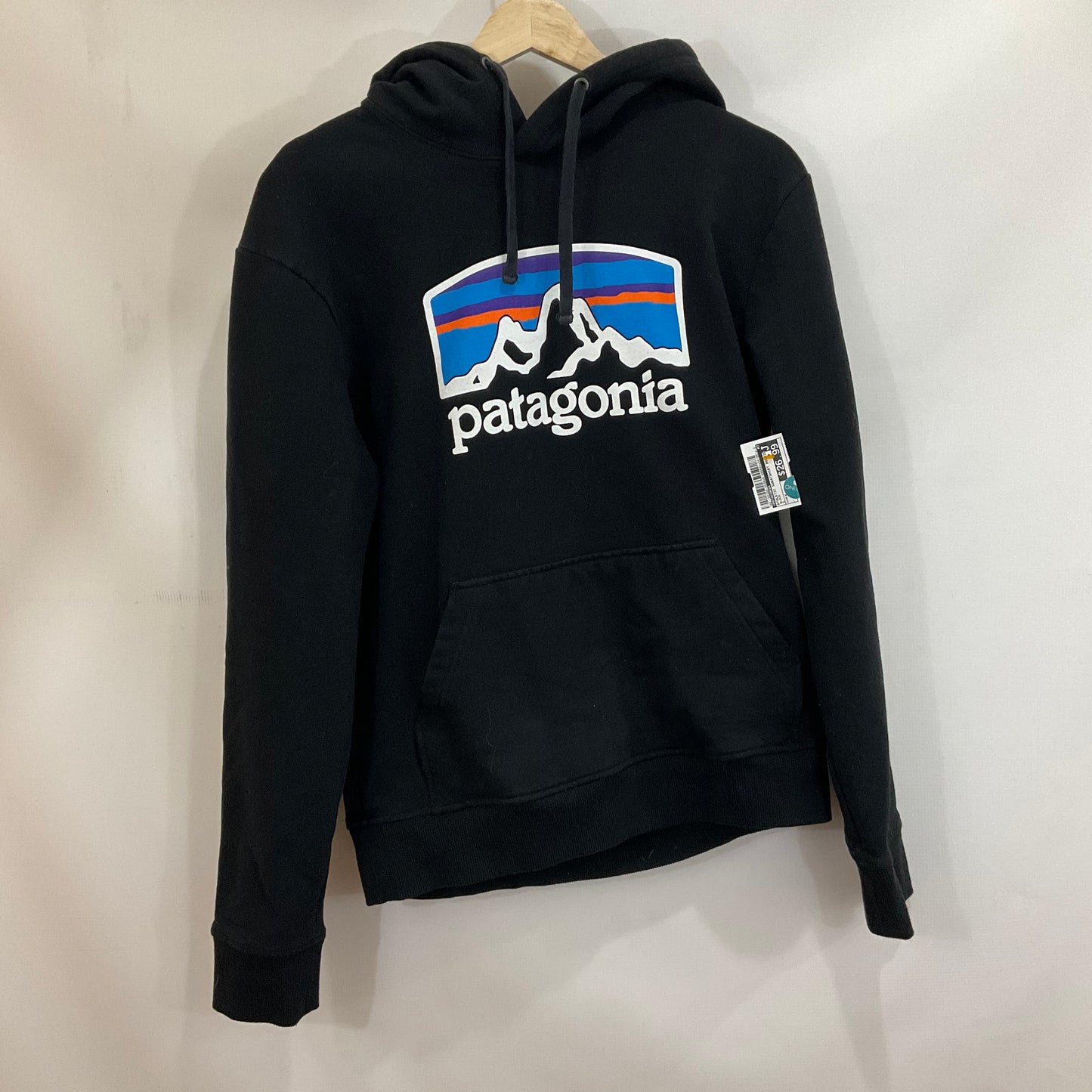 Athletic Sweatshirt Hoodie By Patagonia In Black, Size: S