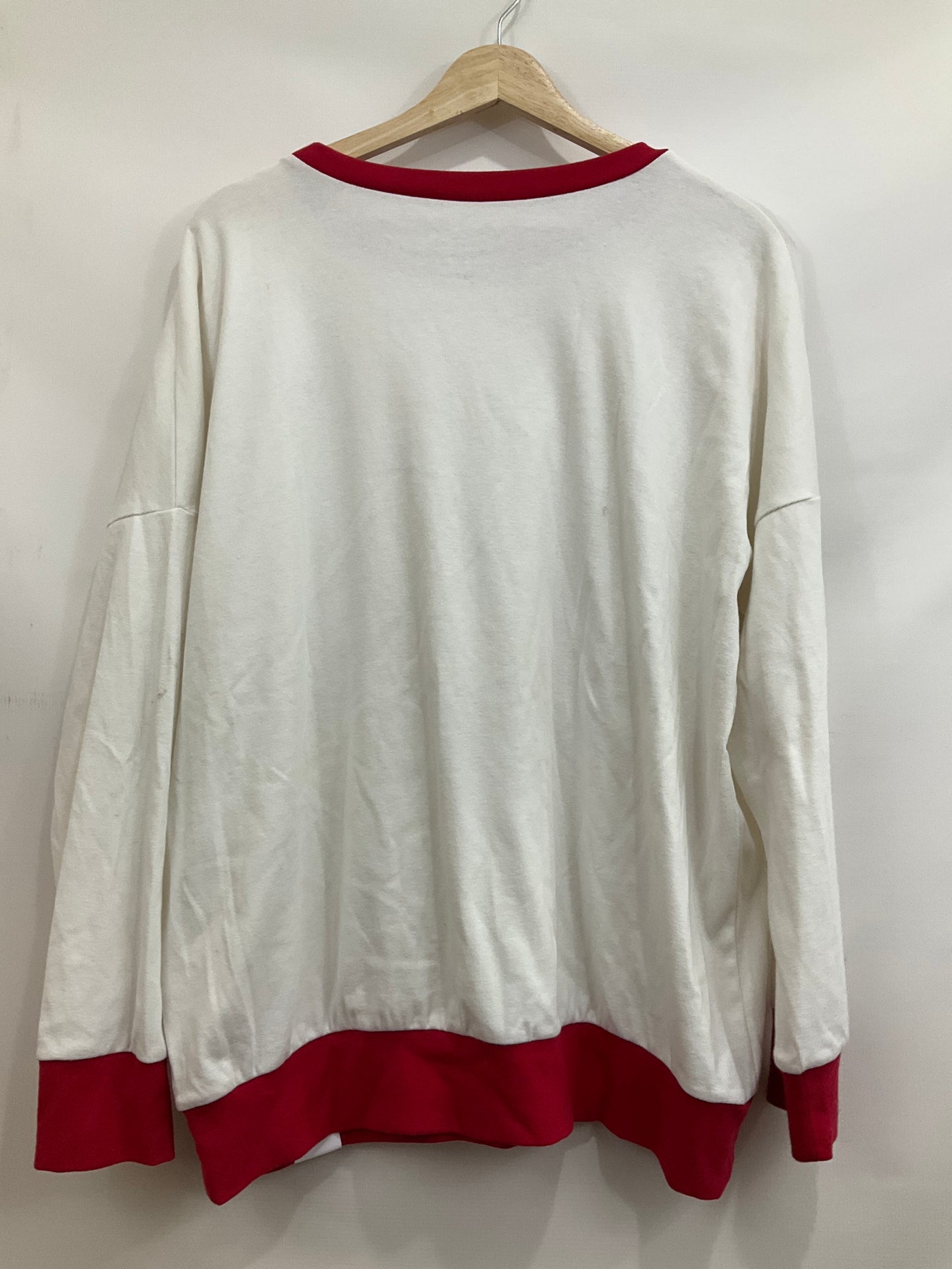 Sweatshirt Crewneck By Cme In Red & White, Size: Xxl