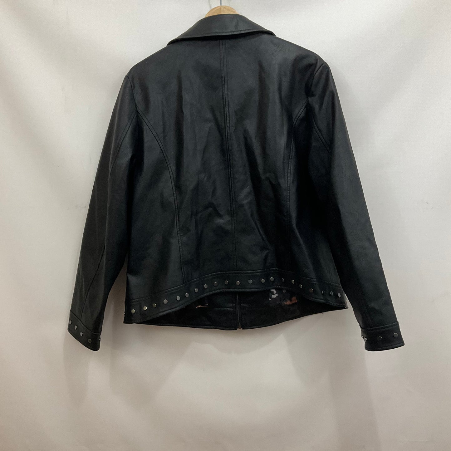 Jacket Moto By Cmc In Black, Size: 16