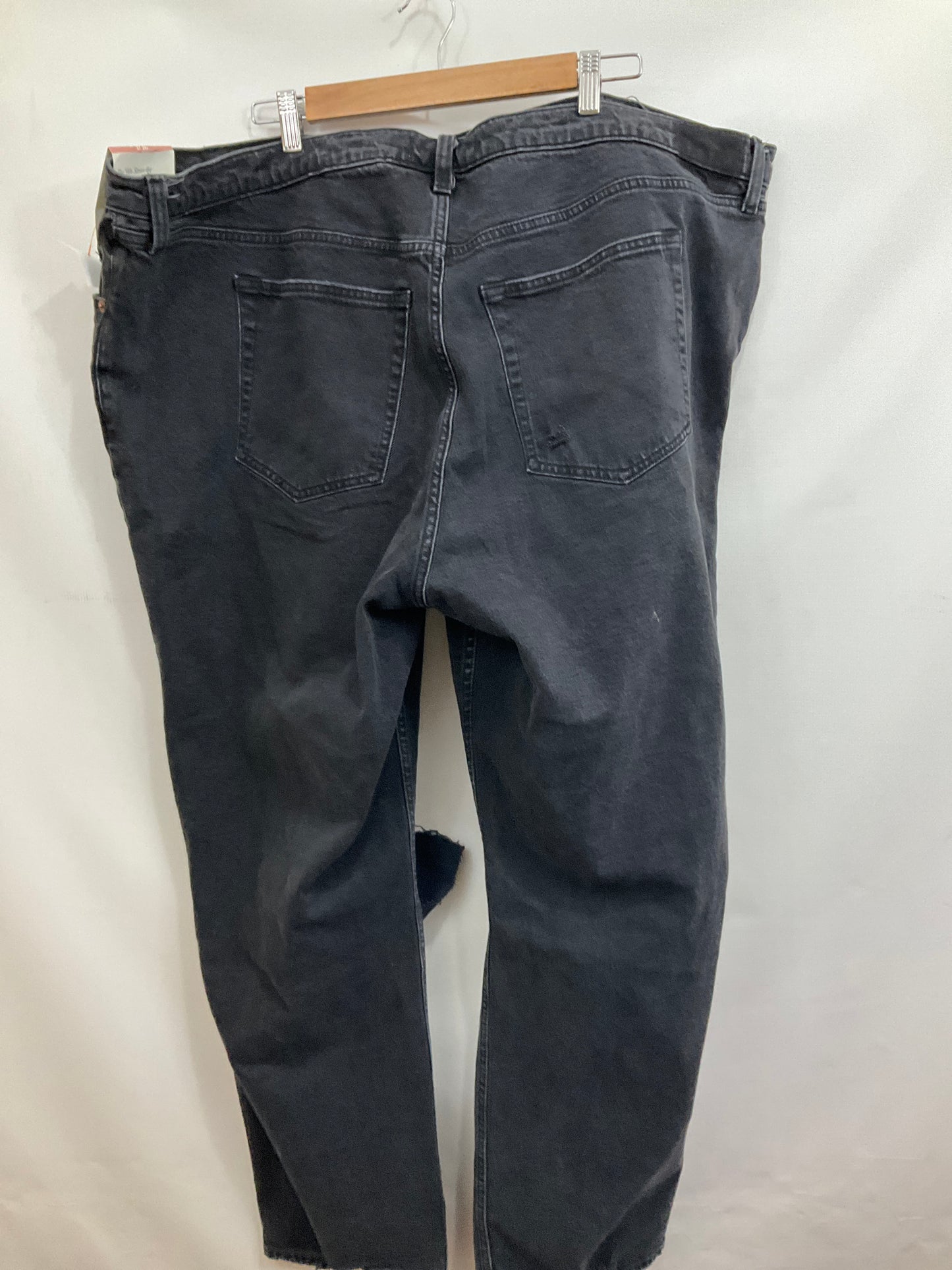 Jeans Straight By Abercrombie And Fitch In Black Denim, Size: 24