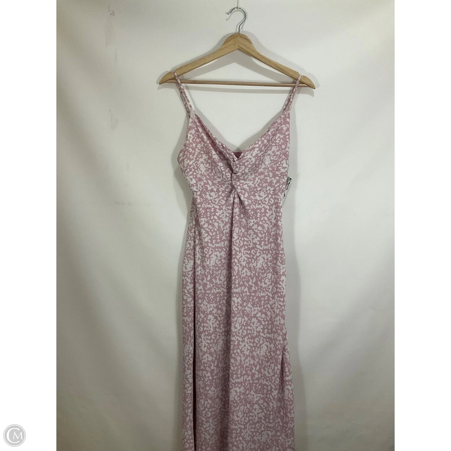 Dress Casual Maxi By Abercrombie And Fitch In Pink & White, Size: M