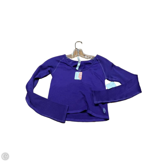 Athletic Top Long Sleeve Collar By Free People In Purple, Size: M