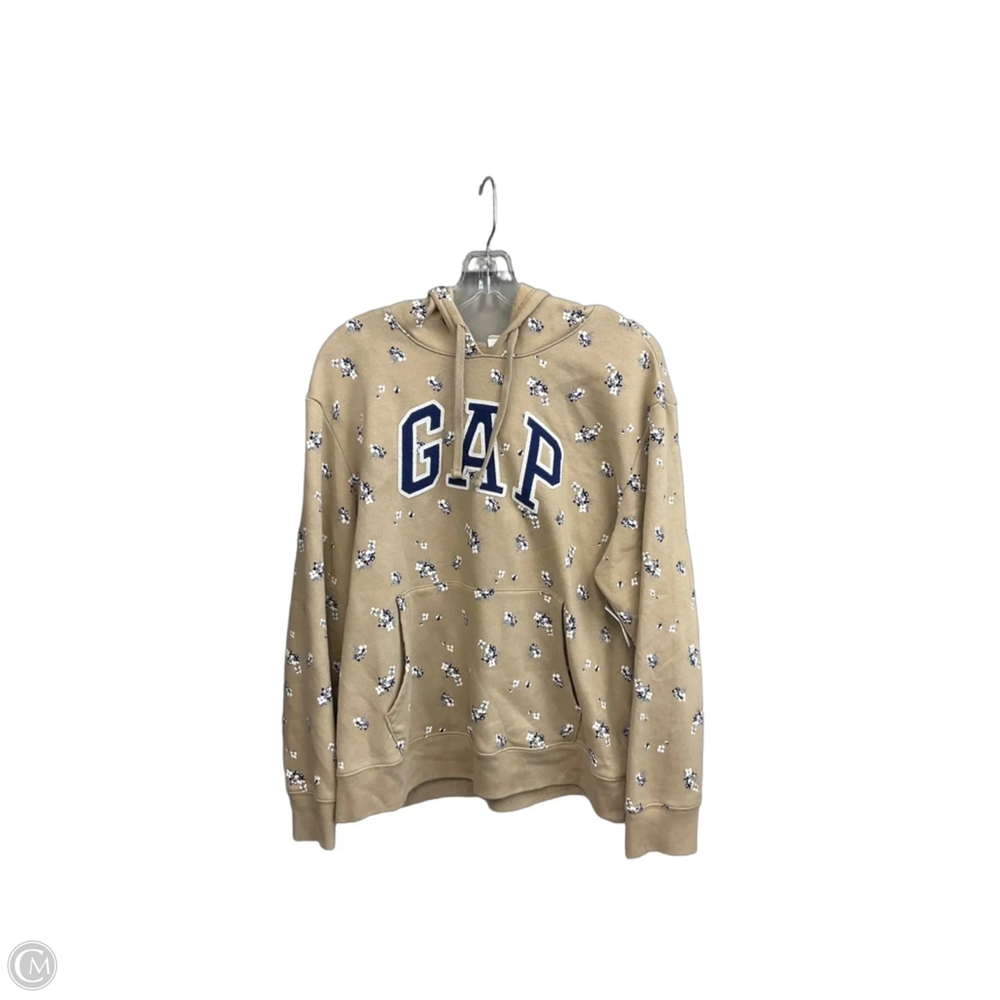 Sweatshirt Hoodie By Gap In Tan, Size: L